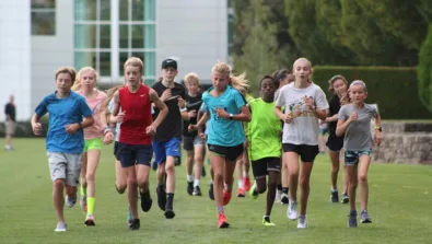 Kids Running Group Track
