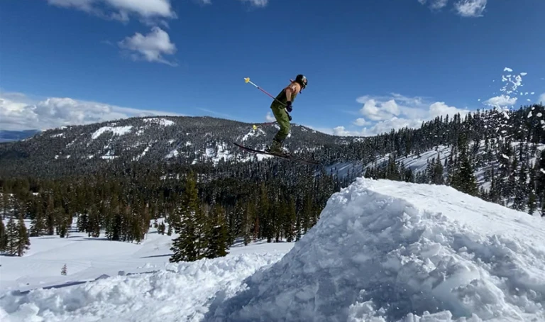 Mt Hood Ski Camp MHSSC Griffin Ramsdell doing a 720 in the back country