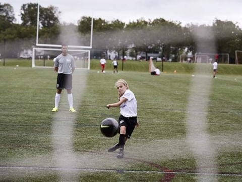 Soccer Player Scoring Goal