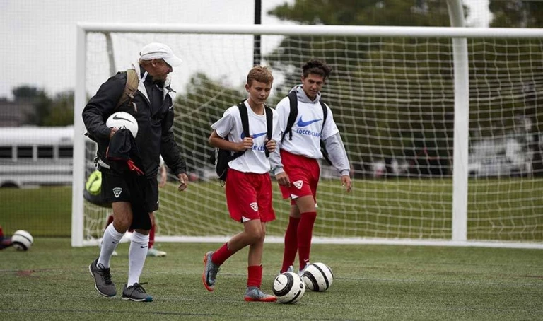 Traveling soccer campers
