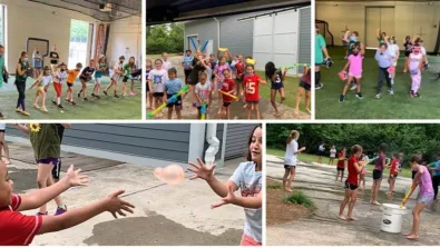 Softball Camper Collage Lovett School