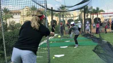 Batting Cage practice at SEU