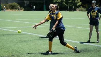 Cal Softball Pitching Practice Follow Through