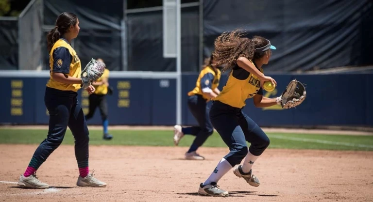 Cal Softball Infielder Throw To 1St