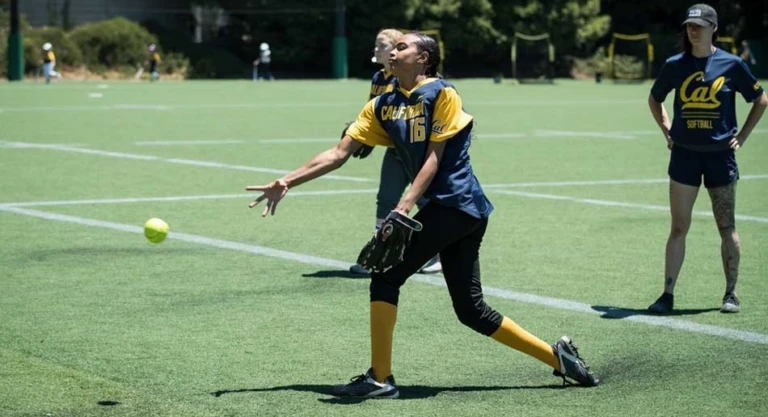 Cal Softball Pitching Practice Follow Through