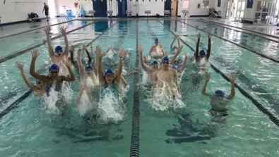 Wingate nike swim camp pool campers fun