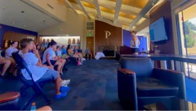 Pepperdine swim camp classroom session