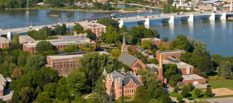 St norbert college aerial campus facility