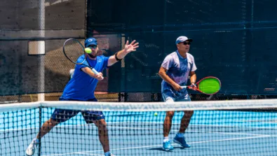 Adult tennis doubles