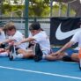 Stretching On Court