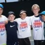 Tennis boys group smiling