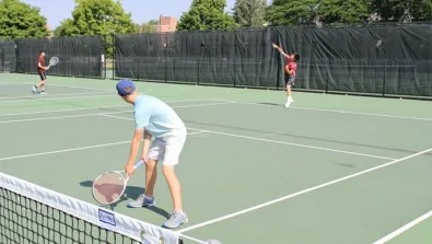 Michigan State Tennis Camp Doubles Drill