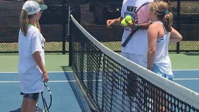 North Texas Tennis Coach With Group