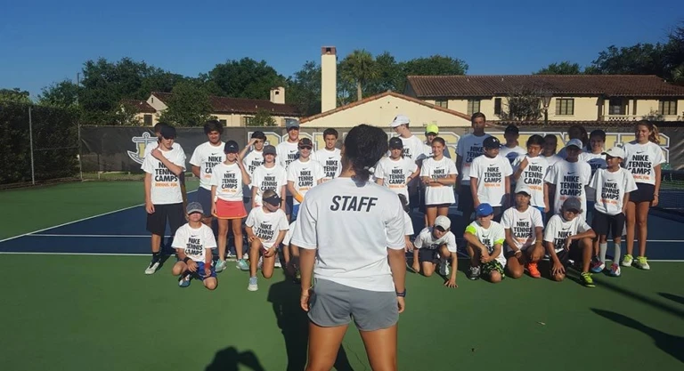 Rollins Staff Member Facing Campers