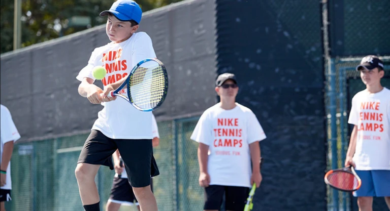 San Diego Tennis Camp Boy Backhand