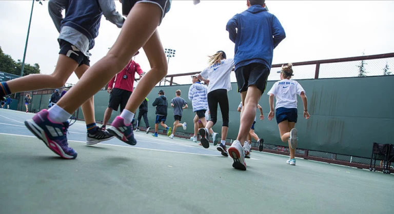 Stanford Tennis Camp Warm Up Run