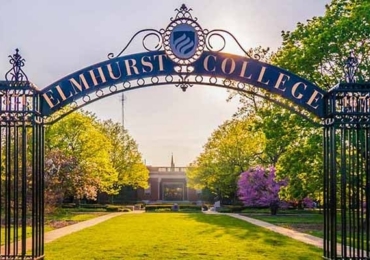 Elmhurst college front entrance sign