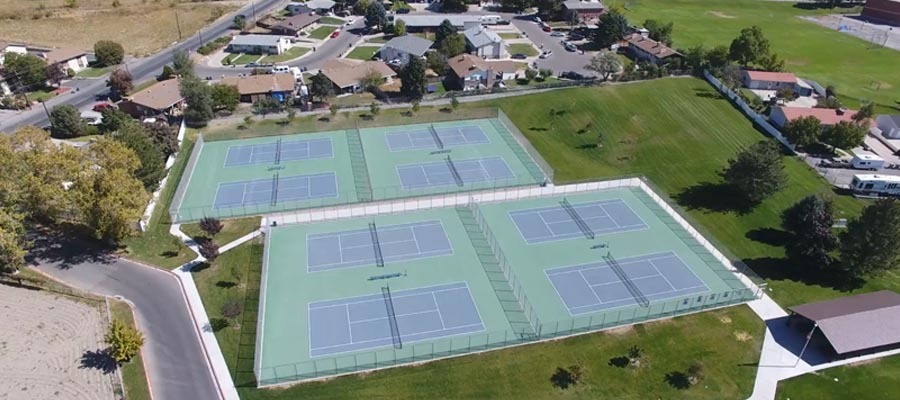 Pleasant grove high school tennis courts facility