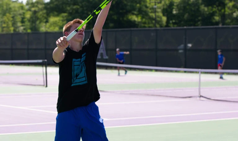 Tennis at home ball toss