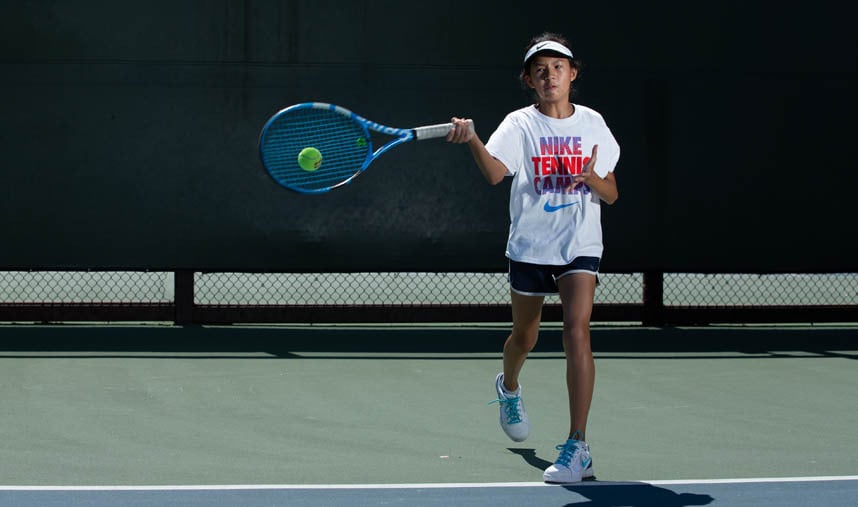 Tennis at home shadow swing