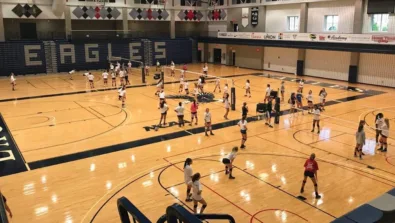 Mary Washington Gym Three Courts View