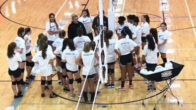 Round Rock Volleyball Group Huddle