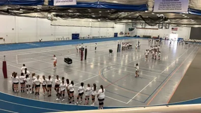 Wisconsin Platteville Volleyball Camp Court Practice