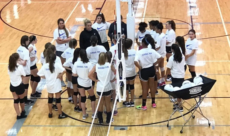 Round Rock Volleyball Group Huddle