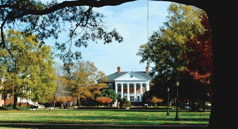UM Eastern Shore Campus with trees and building