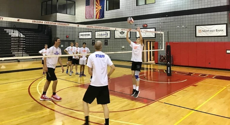 Arizona Christian Boys Camp Setting Practice
