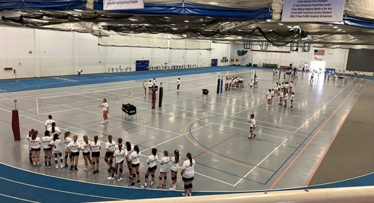 Wisconsin Platteville Volleyball Camp Court Practice