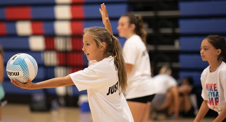 Jessup Volleyball Camp Serving Practice