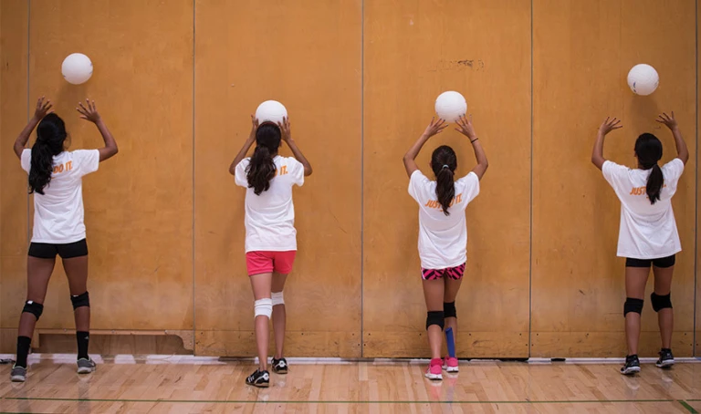 Volleyball Drill Against Wall