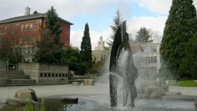 Seattle University Campus Fountain Nike Swin Camp