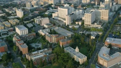 Seattle University Campus Aerial Nike Swin Camp