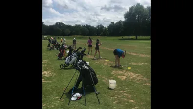 Nike Junior Golf Camp Fieldstone Practicing Junior Golf Skills