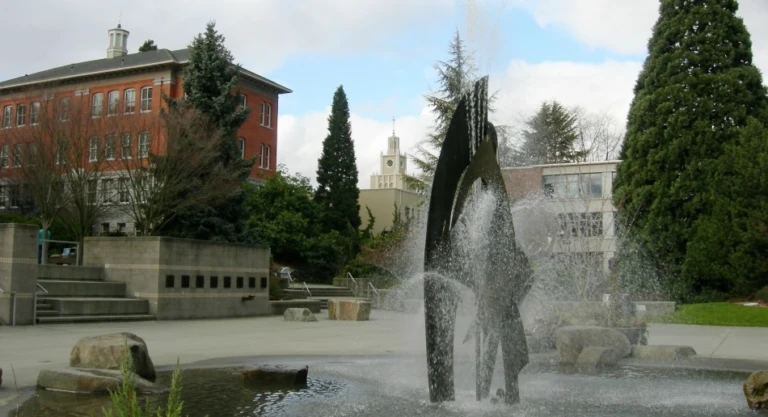 Seattle University Campus Fountain Nike Swin Camp